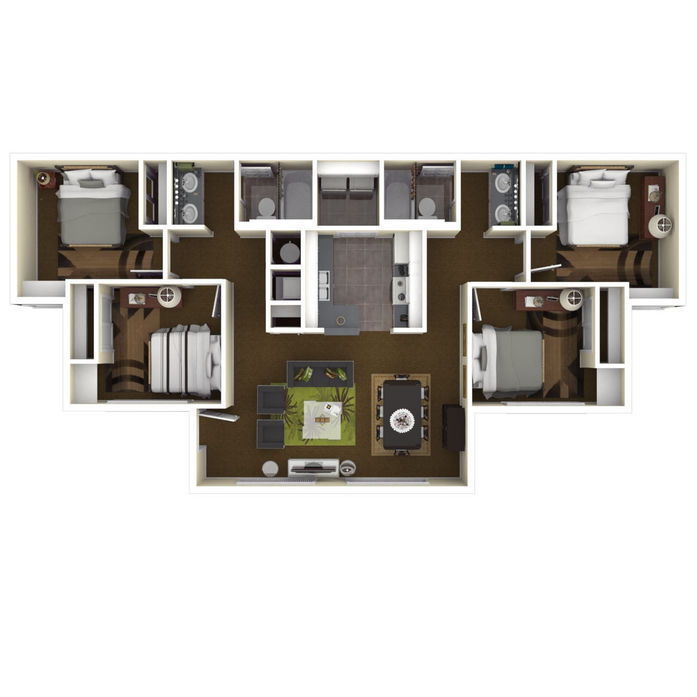 4 Bed 2 Bath 297 sqft